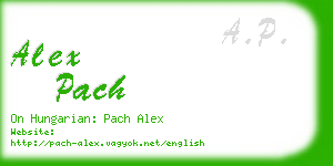 alex pach business card
